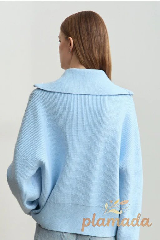 Cropped Sailor Collar Cardigan