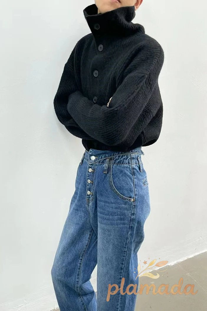 Ribbed Single Breasted Cardigan