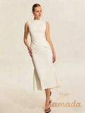 Sleeveless Pleated Dress