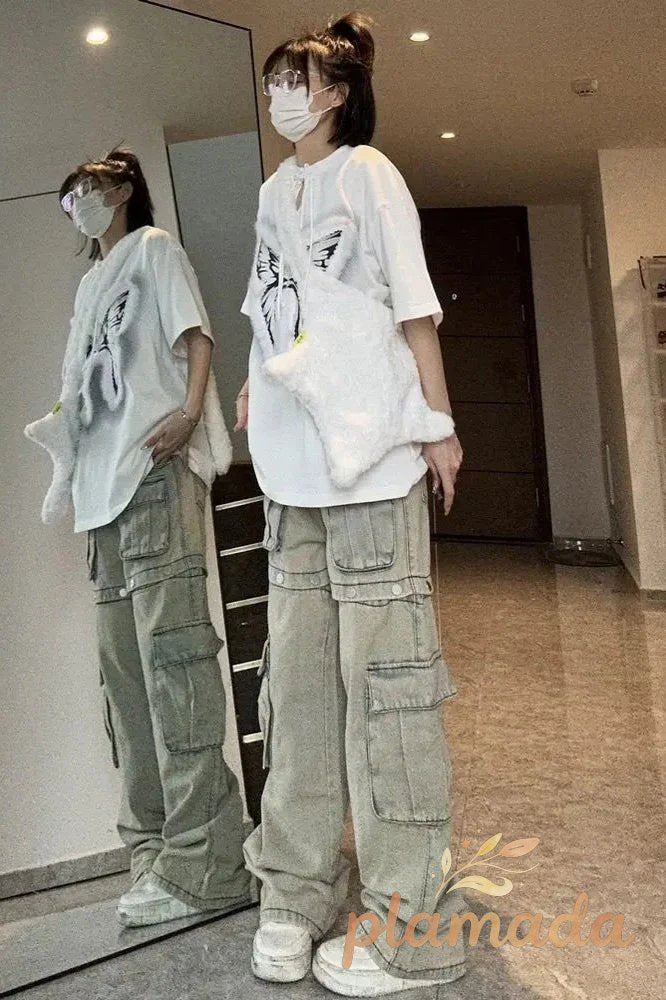 Y2K Detachable Straight Leg Jeans