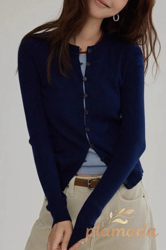Wool Blend Layered Cardigan