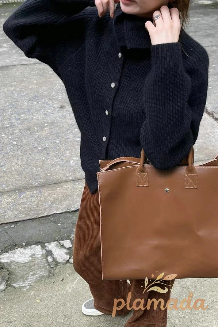 Fine Rib Single Breasted Cardigan