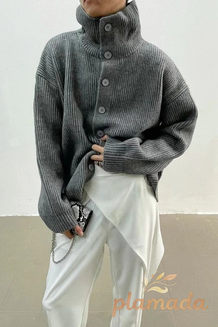 Ribbed Single Breasted Cardigan