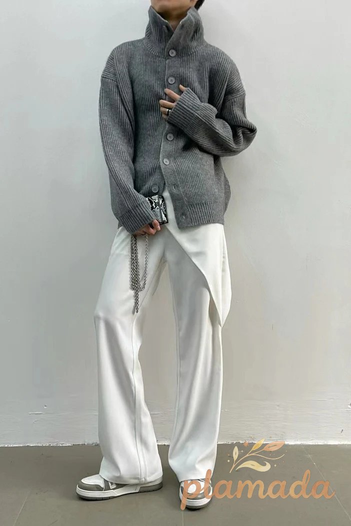 Ribbed Single Breasted Cardigan